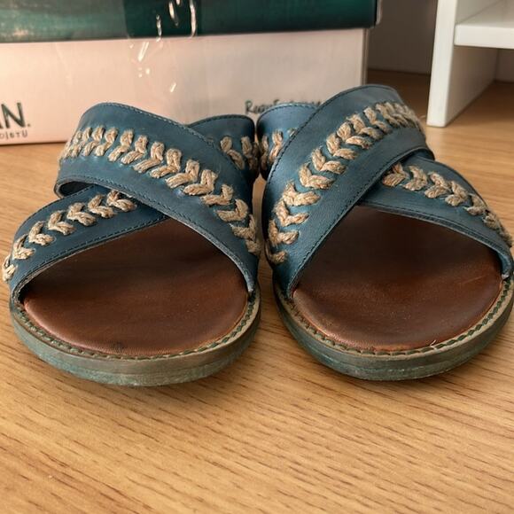 Roan by Bed Stu Buttress Dark Teal Sandal Womens Size 6.5 - Picture 4 of 11